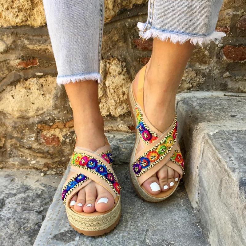 Summer Women Platform Espadrille Sandals Bohemian Beach Flat Ladies Shoes Sexy Cross Strappy Open Toe Roman Sandals Big Size1, As pic
Summer Women Platform Espadrille Sandals Bohemian Beach Flat Ladies Shoes Sexy Cross Strappy Open Toe Roman Sandals Big Size1, As pic