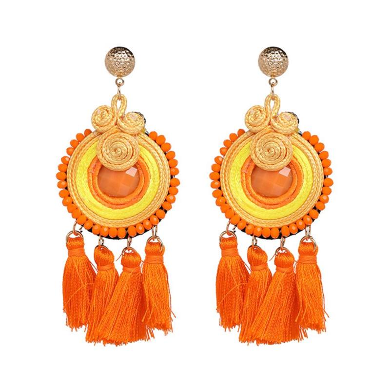 Fashion Leather Earrings Women Long Tassel Round Earrings Retro Handmade Jewelry Party Big Dangle National Wind Gift
Fashion Leather Earrings Women Long Tassel Round Earrings Retro Handmade Jewelry Party Big Dangle National Wind Gift
