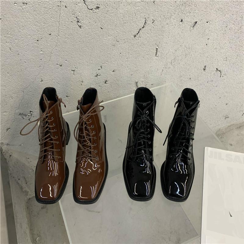 DEAT 2020 New Spring Autumn Fashion Casual Square Head Strap Thick Low Heel Leather Single Shoes Women Short Cool Boots SF215, Black
DEAT 2020 New Spring Autumn Fashion Casual Square Head Strap Thick Low Heel Leather Single Shoes Women Short Cool Boots SF215, Black