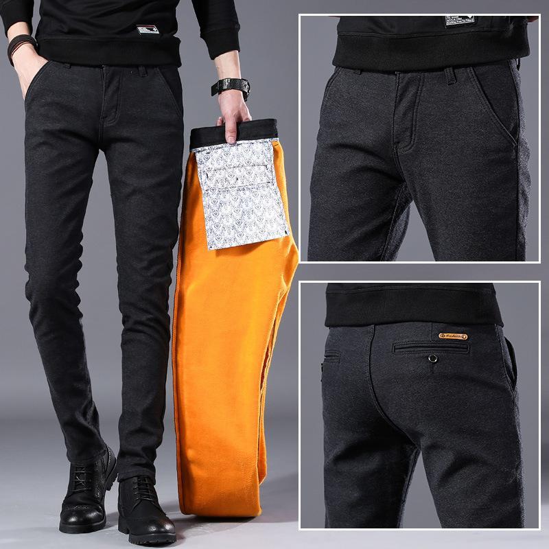 Brand Men 2020 Men's new Winter Fleece Warm Pants Men Korean Casual Slacks Slim Warm Thick Pants for Fashion Trousers, Black
Brand Men 2020 Men's new Winter Fleece Warm Pants Men Korean Casual Slacks Slim Warm Thick Pants for Fashion Trousers, Black