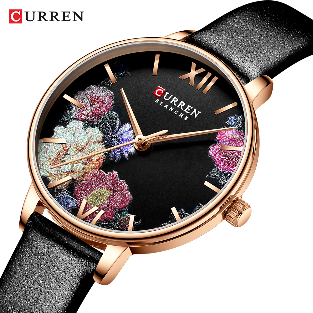 CURREN Flowers Women Watch Leather Strap Quartz Analog Ladies Dress Watches for Women Wristwatch Fashion Casual Female Clock 201116, Leather-b
CURREN Flowers Women Watch Leather Strap Quartz Analog Ladies Dress Watches for Women Wristwatch Fashion Casual Female Clock 201116, Leather-b