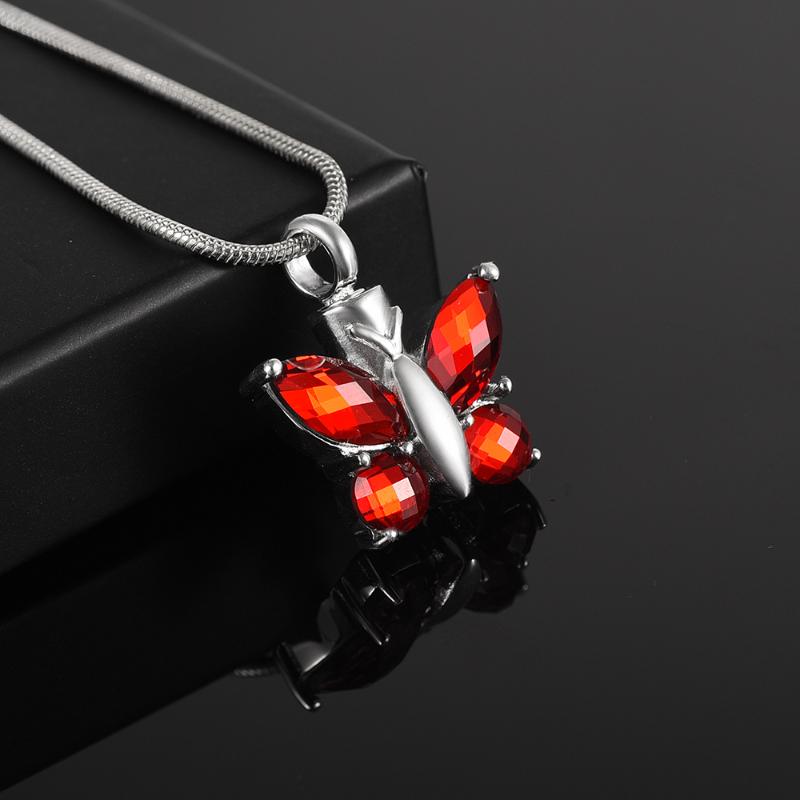 XWJ8497 Memorial Ashes Necklace Keepsake Deep Red CZ Stones Butterfly Cremation Urn Pendant Pet Ashes Urn Necklace Free Funnel
XWJ8497 Memorial Ashes Necklace Keepsake Deep Red CZ Stones Butterfly Cremation Urn Pendant Pet Ashes Urn Necklace Free Funnel
