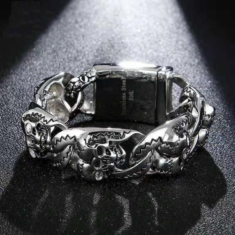 Heavy Stainless Steel Chunky Bike Link Chain Men's Bracelets Punk Rock Double Charms Bracelet Jewelry Accessory 2021
Heavy Stainless Steel Chunky Bike Link Chain Men's Bracelets Punk Rock Double Charms Bracelet Jewelry Accessory 2021