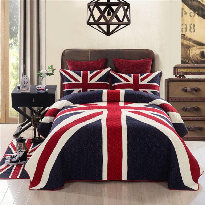 British Style Patchwork Quilt Set 3PCS Aircondition bedding Wash cotton Quilts Bed Covers Bedspread Size Coverlet Blanket, As picture
British Style Patchwork Quilt Set 3PCS Aircondition bedding Wash cotton Quilts Bed Covers Bedspread Size Coverlet Blanket, As picture