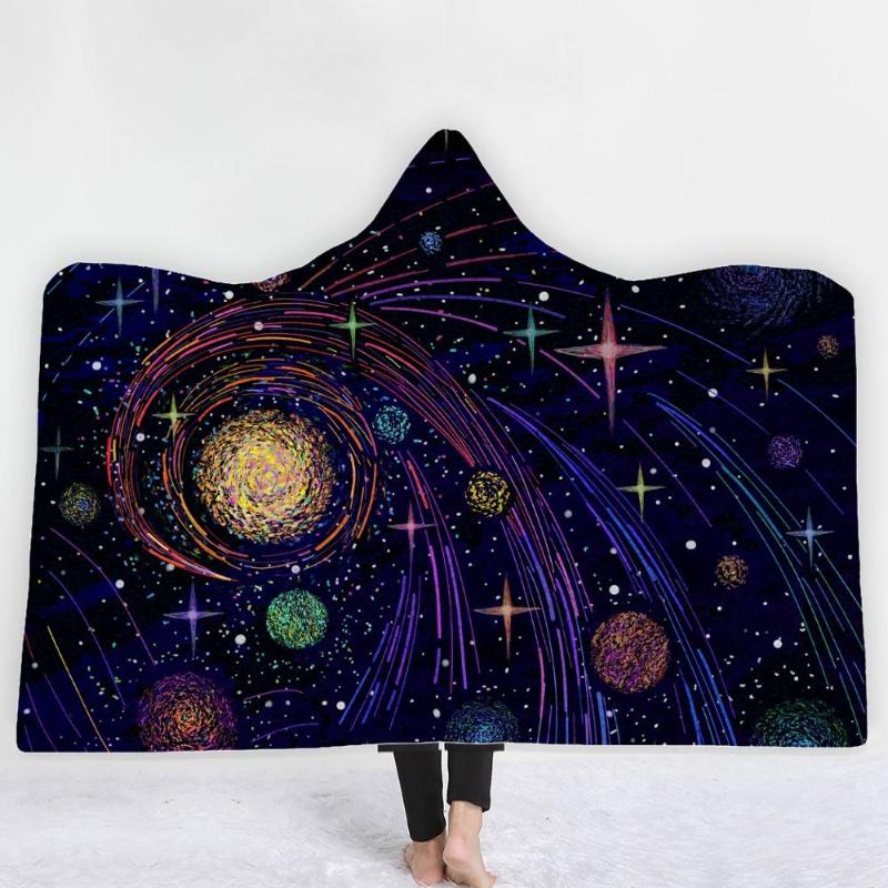 Cartoon Universe Hooded Blanket Planet Space Throw Blanket Single Queen King Fleece For Bedroom Wearable
Cartoon Universe Hooded Blanket Planet Space Throw Blanket Single Queen King Fleece For Bedroom Wearable