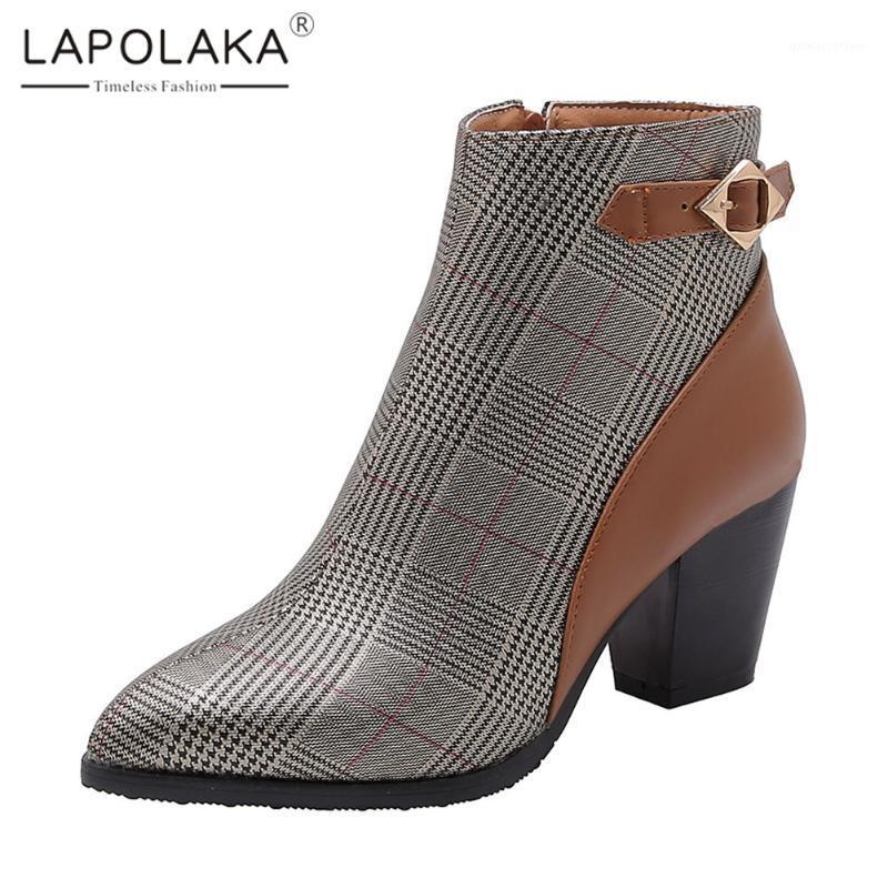 Lapolaka New Fashion Ankle Boots Pointed Toe Belt Buckle Shoes Woman Casual Party Mixed Color High Heels Boots Plus Size 32-461, Black
Lapolaka New Fashion Ankle Boots Pointed Toe Belt Buckle Shoes Woman Casual Party Mixed Color High Heels Boots Plus Size 32-461, Black