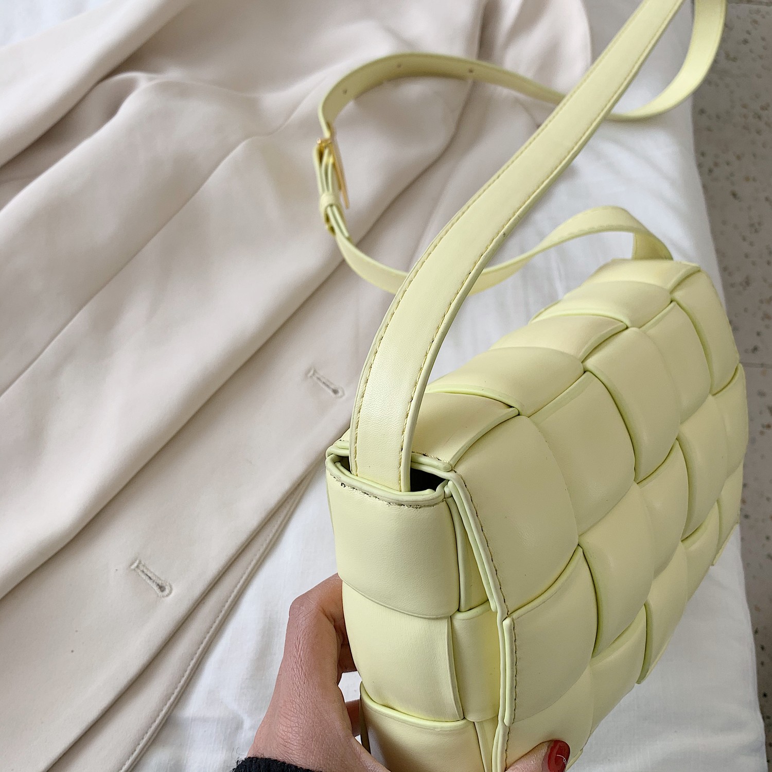 Women Crossbody Bag Weave Flap Bags For Women 2020 New Good Quality Fashion PU Leather Shoulder Messenger Bag Female Handbag LJ201007