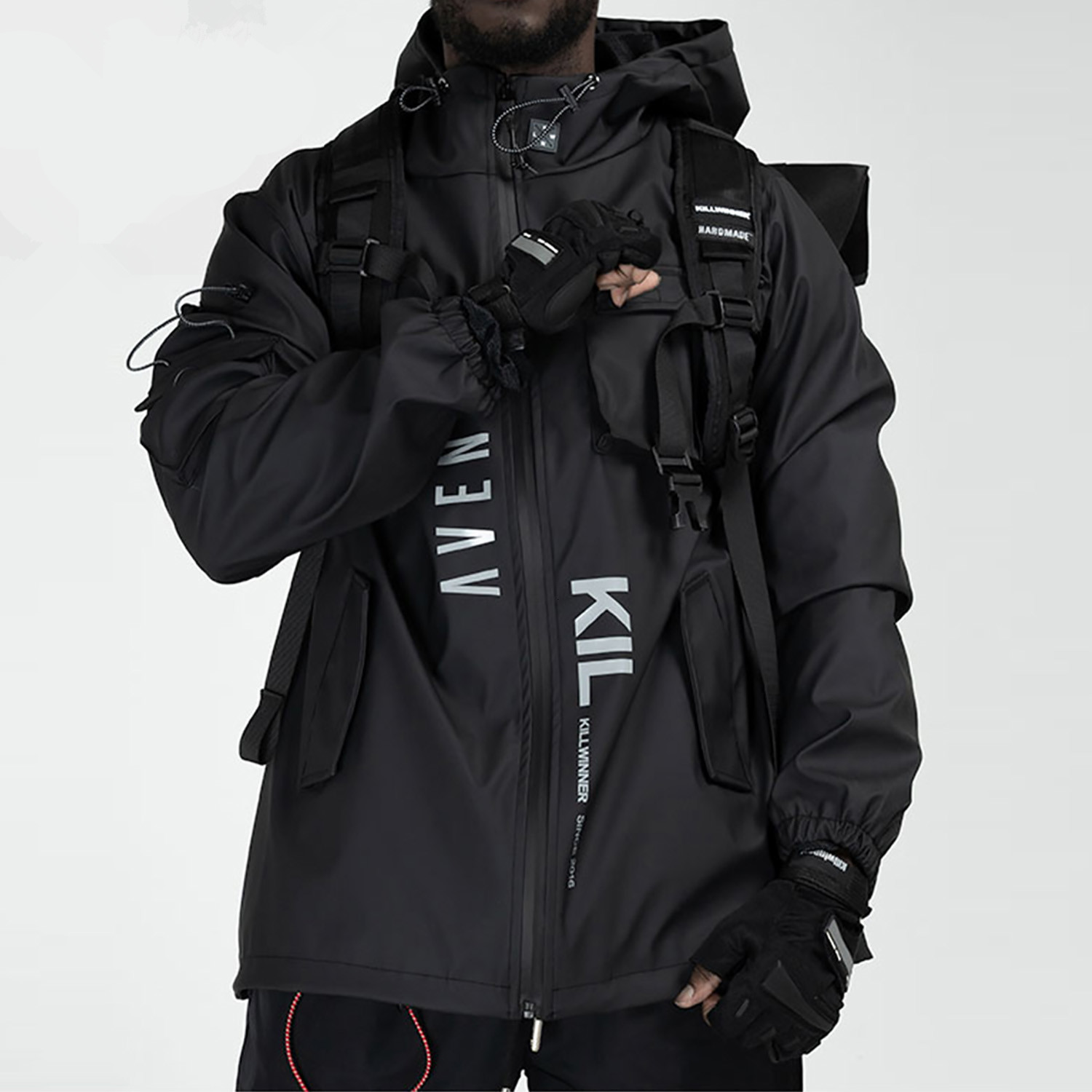 2021 New Men Cargo Windbreaker Dark Style Multi Pockets Letter Print Streetwear Hip Hop Tactical Coat Techwear Jacket Winter Pypq, Thin
2021 New Men Cargo Windbreaker Dark Style Multi Pockets Letter Print Streetwear Hip Hop Tactical Coat Techwear Jacket Winter Pypq, Thin