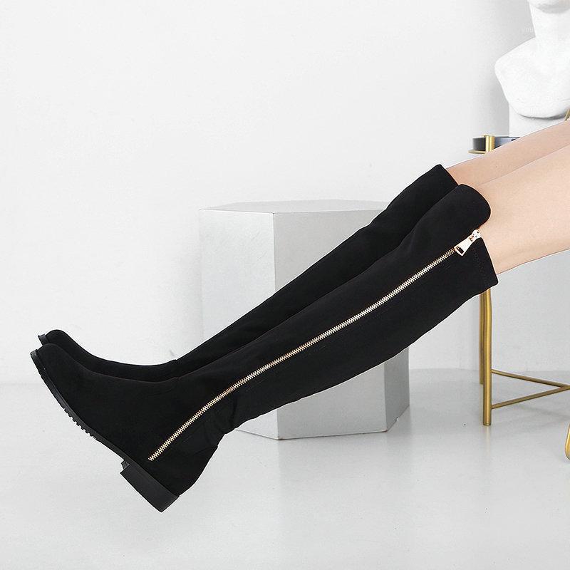 DEAT 2021 New Autumn Winter Fashion Casual Solid Color Round Toe Suede Knee Flat Bottomed Boots Women Side Zipper Boots SH1141, Black
DEAT 2021 New Autumn Winter Fashion Casual Solid Color Round Toe Suede Knee Flat Bottomed Boots Women Side Zipper Boots SH1141, Black