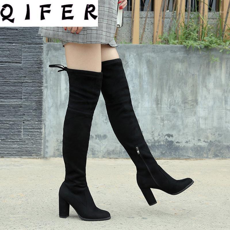 New Women Thigh High Boots Fashion Suede Leather High Heels Lace up Female Over The Knee Boots Plus Size Shoes 20201, Black
New Women Thigh High Boots Fashion Suede Leather High Heels Lace up Female Over The Knee Boots Plus Size Shoes 20201, Black