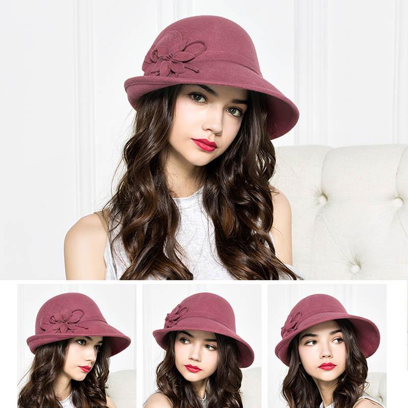 Fedor's Hat for Women Autumn Winter Trilby Hat Female Fedoras Wool Felt Dome Floral Bowler Ladies Fedora Hats Women Felt1, Pink
Fedor's Hat for Women Autumn Winter Trilby Hat Female Fedoras Wool Felt Dome Floral Bowler Ladies Fedora Hats Women Felt1, Pink