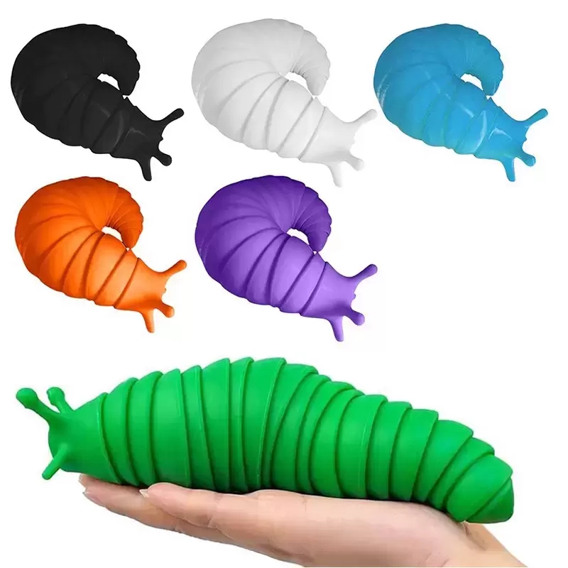 2022 Fidget Toy Party Articulated Flexible 3D Slug Joints Curled Relieve Stress Anti-Anxiety Sensory Toys For Children Aldult G0525