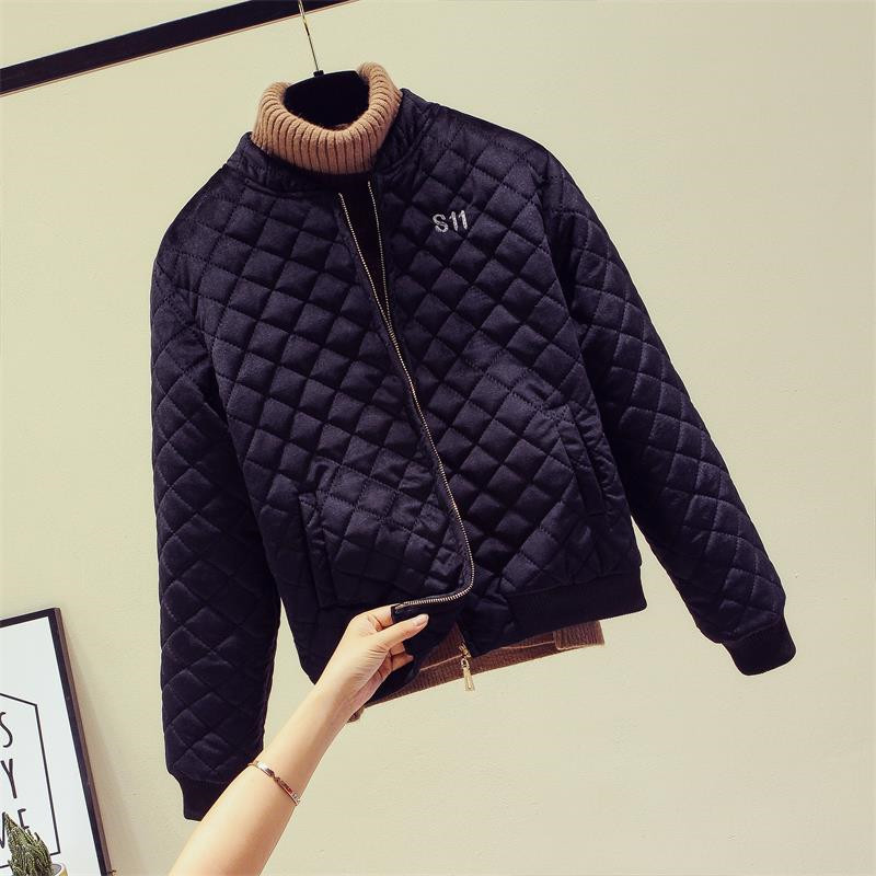 Embroidery Fashion Women Short Winter Jacket Korean Velvet Loose Cotton Coat Female Padded Cotton Casual Baseball Streetwear 201019