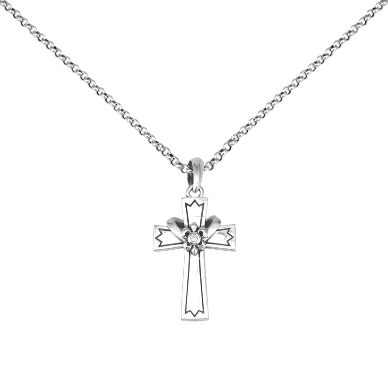 925 sterling silver necklace pendants American European vintage jewelry antique silver cross handmade designer pendants gift for men women