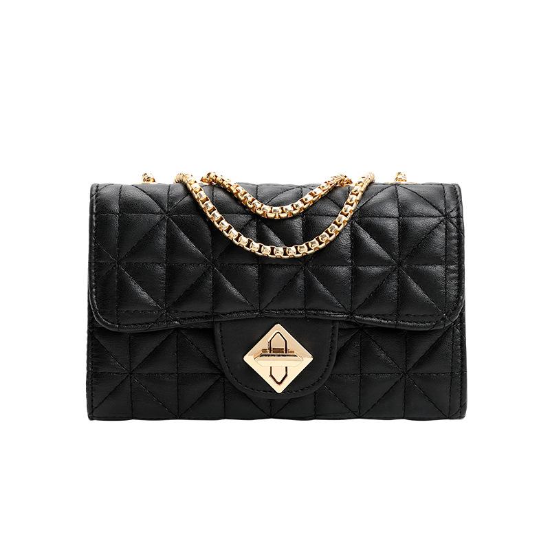 Fashion Women's Handbag Casual Sling Chain Messenger Shoulder Travel Diamond Lattice PU Envelope Flap Bag Black
Fashion Women's Handbag Casual Sling Chain Messenger Shoulder Travel Diamond Lattice PU Envelope Flap Bag Black