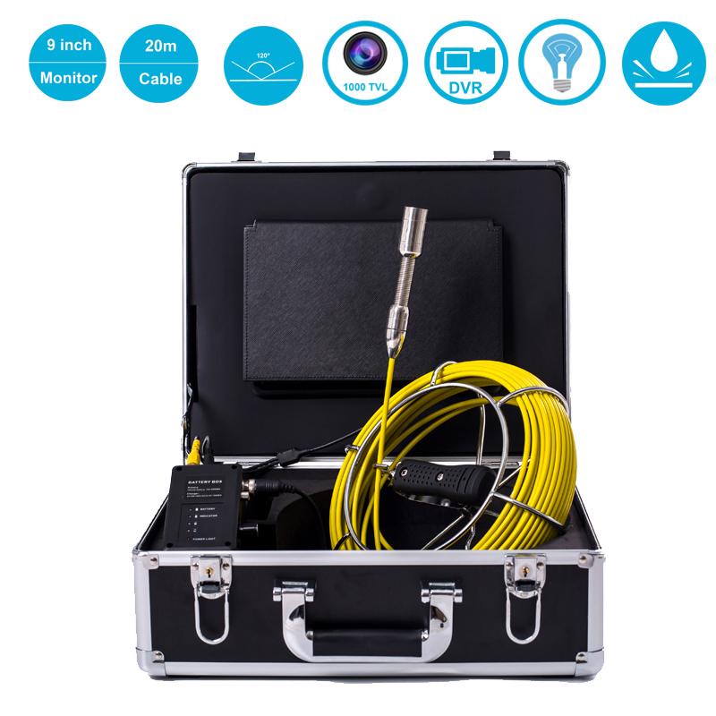 Waterproof Pipe Plumbing Inspection Camera Head 23mm 9inch Screen 20m Industrial Endoscope With 12pcs LED Light And DVR Function
Waterproof Pipe Plumbing Inspection Camera Head 23mm 9inch Screen 20m Industrial Endoscope With 12pcs LED Light And DVR Function