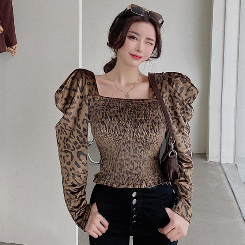 vintage Women's Clothing Blouses leopard Shirts crop tops spring fall vintage square collar v-neck blusas mujer de moda hipster, Brown
vintage Women's Clothing Blouses leopard Shirts crop tops spring fall vintage square collar v-neck blusas mujer de moda hipster, Brown