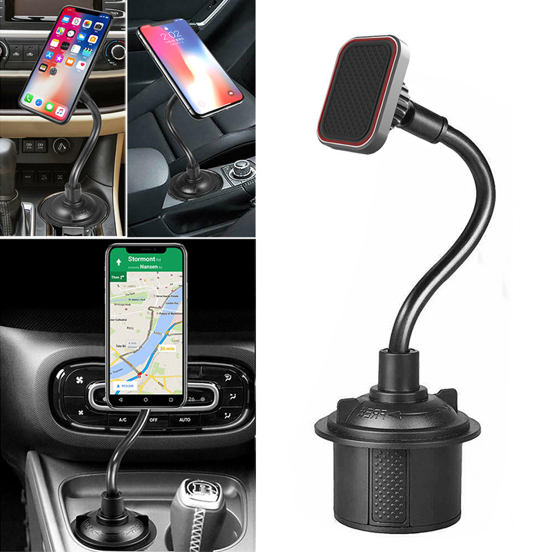 Magnetic Suction Car Cup Holder Phone Mount Adjustable Gooseneck Cell Phone Holder Stands Supports Smartphones Voiture