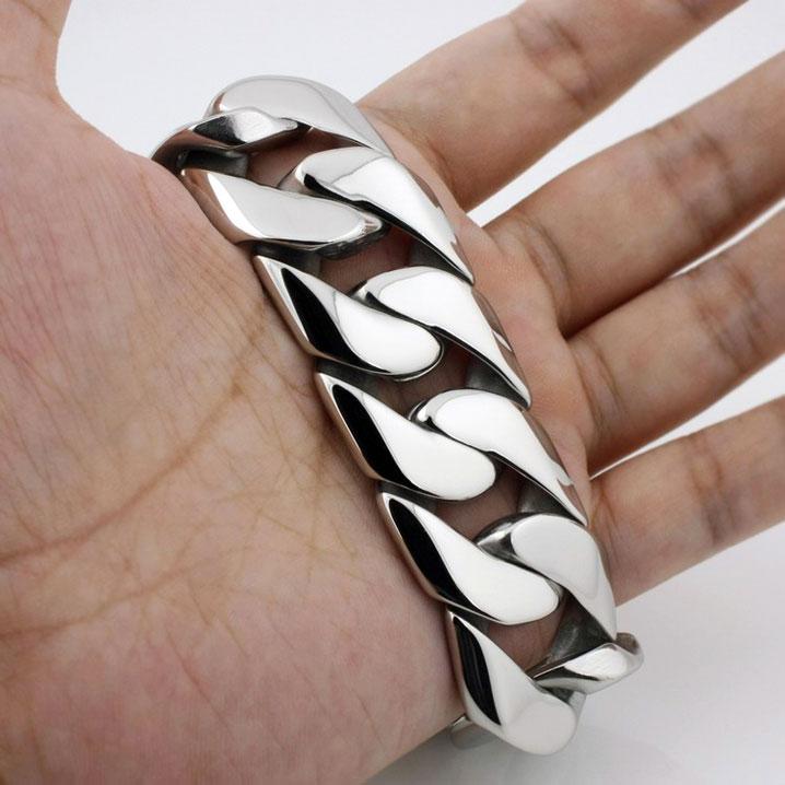Huge and Heavy Simple Fashion Bracelet Solid 316L Stainless Steel Cool Men's Biker Shiny Bracelet 5D002 -- 6.9"~11.4
Huge and Heavy Simple Fashion Bracelet Solid 316L Stainless Steel Cool Men's Biker Shiny Bracelet 5D002 -- 6.9"~11.4
