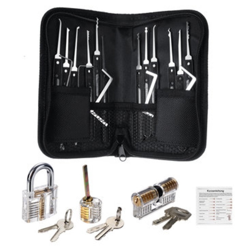 20 Pcs Pick Cutaway Practice Padlock Lock With Broken Key Removing Hook Kit Extractor Set Locksmith Tool
20 Pcs Pick Cutaway Practice Padlock Lock With Broken Key Removing Hook Kit Extractor Set Locksmith Tool