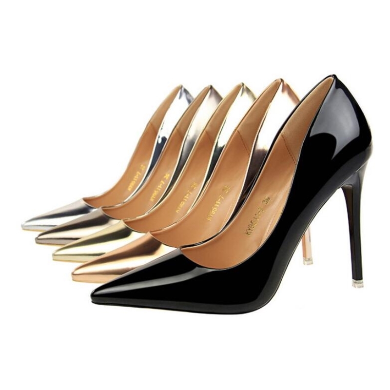 2020 New Spring Fetish High Heels Thin Mouth Gold Sliver Mirror Pointed Solemn Shoes Sexy Fashion Woman 95 Bombs B3yz, The picture
2020 New Spring Fetish High Heels Thin Mouth Gold Sliver Mirror Pointed Solemn Shoes Sexy Fashion Woman 95 Bombs B3yz, The picture