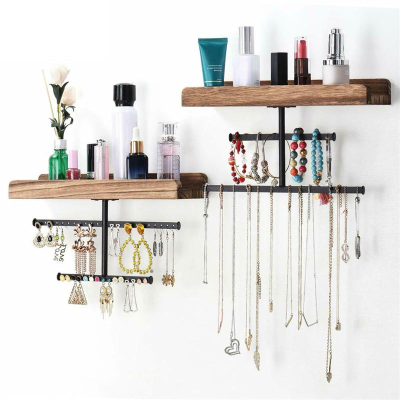 Hanging Wall-mounted Jewelry Storage Box Necklace Necklace Bracelet Earring Ring Wooden Storage Rack Rack Decoration Organizer
Hanging Wall-mounted Jewelry Storage Box Necklace Necklace Bracelet Earring Ring Wooden Storage Rack Rack Decoration Organizer