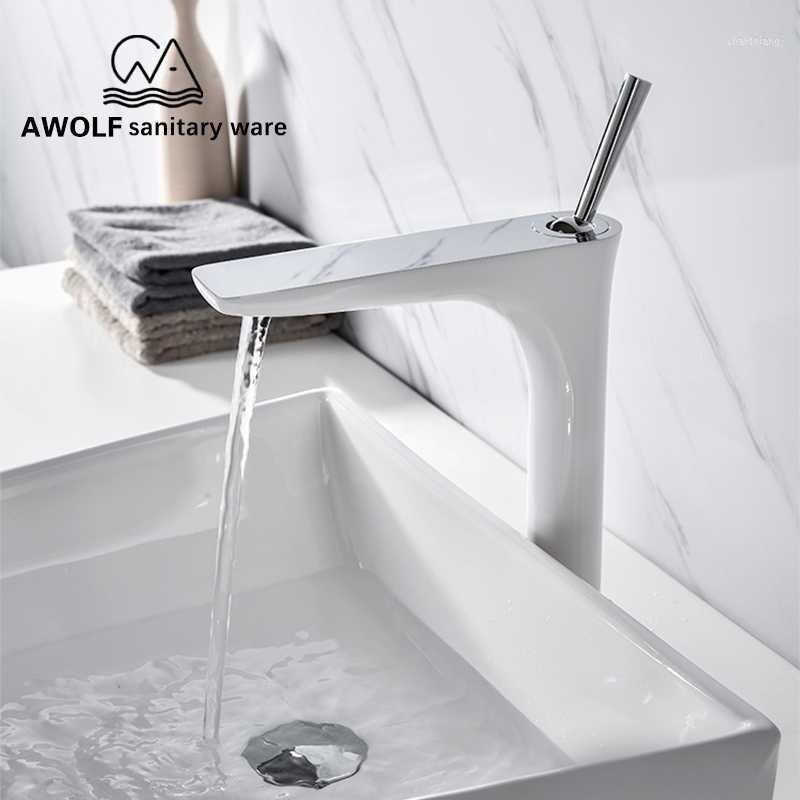 Bathroom Sink Faucet Solid Brass Chrome Polishing White Luxury High Basin Faucet Hot Cold Mixer Water Tap Deck Mounted ML80861
Bathroom Sink Faucet Solid Brass Chrome Polishing White Luxury High Basin Faucet Hot Cold Mixer Water Tap Deck Mounted ML80861