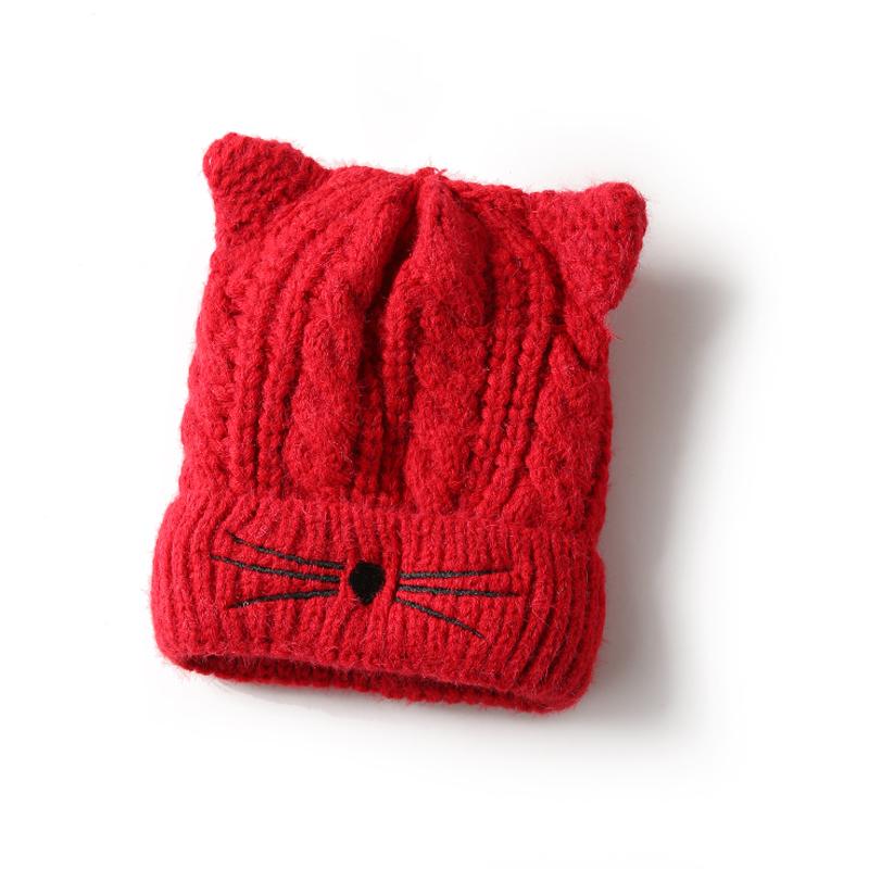 Autumn and winter cute cat wool hat women leisure with plush warm knitted hat students
Autumn and winter cute cat wool hat women leisure with plush warm knitted hat students