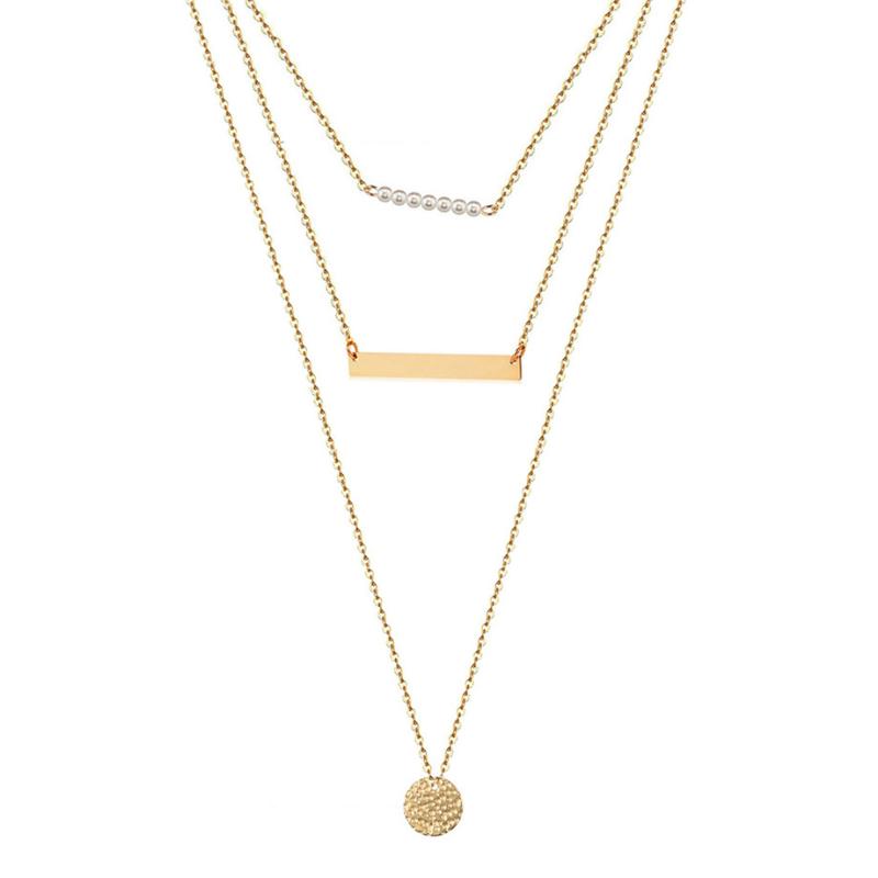 Chokers High Quality Bohemian Multilayer Pendant Necklaces For Women Gold Color Stainless Steel Chain Female Fashion Jewelry
Chokers High Quality Bohemian Multilayer Pendant Necklaces For Women Gold Color Stainless Steel Chain Female Fashion Jewelry