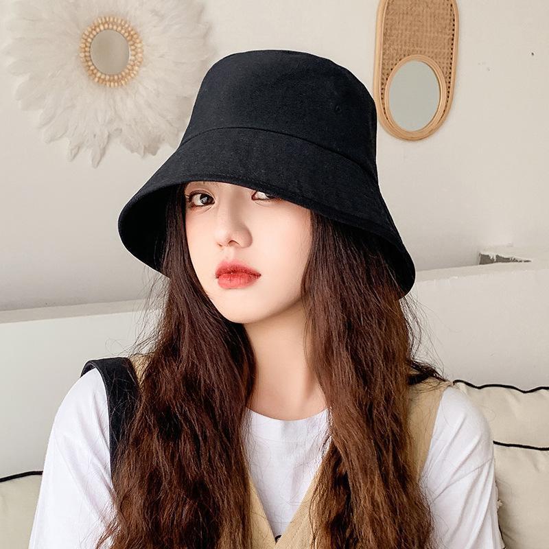 COKK Bucket Hat Women Summer Korean Fisherman Hat Black Sun Protection Casual Ladies Hats Japan Style Panama Cap Gorros Flat Top 201009