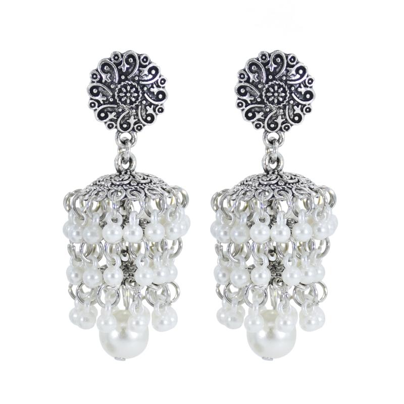 Oxidized Silver Color Metal Drop Earrings for Women Boho Pearl Beads Statement Earring Gypsy Turkish Party Jewelry Gift
Oxidized Silver Color Metal Drop Earrings for Women Boho Pearl Beads Statement Earring Gypsy Turkish Party Jewelry Gift