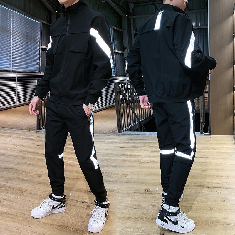 Men Streetwear Tracksuit Harajuku Joggers Suit Sets Reflective 2020 New Hiphop 2 PCS Hoodies + Pants Sporting Mens Clothing, Black
Men Streetwear Tracksuit Harajuku Joggers Suit Sets Reflective 2020 New Hiphop 2 PCS Hoodies + Pants Sporting Mens Clothing, Black