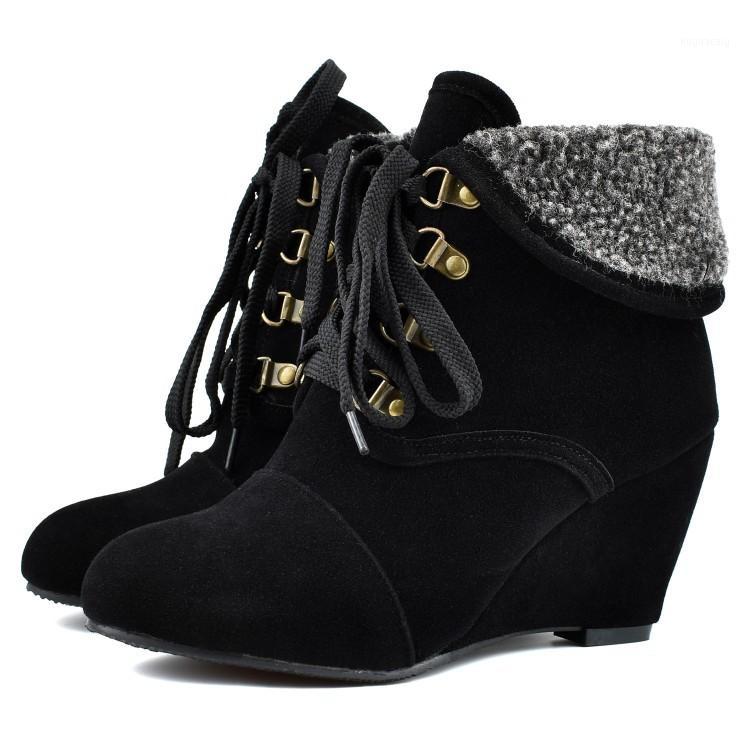 Winter women ankle boots keep warm lace up ladies snow boots sexy high heels wedges cotton shoes big size punk1, Black
Winter women ankle boots keep warm lace up ladies snow boots sexy high heels wedges cotton shoes big size punk1, Black