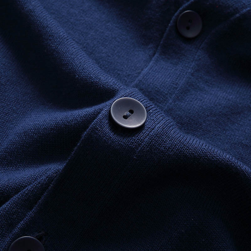 Varsanol Cotton Sweater Men Long Sleeve Cardigan Mens VNeck Sweaters Loose Solid Button Fit Knitting Casual Style Clothing New T200402