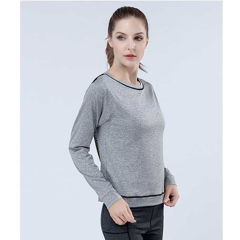 Women' round neck black line simple sports T-shirt outdoor running air permeable hollow sports shirt Yoga Fitness hollow top, Gray
Women' round neck black line simple sports T-shirt outdoor running air permeable hollow sports shirt Yoga Fitness hollow top, Gray