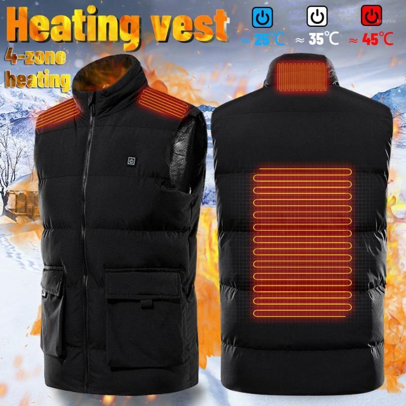 4 Area Heating USB Electric Heated Vest Men Women Winter Heating Waistcoat Super Warm Outdoor Coat Camping Hiking Jacket1, Black 
4 Area Heating USB Electric Heated Vest Men Women Winter Heating Waistcoat Super Warm Outdoor Coat Camping Hiking Jacket1, Black