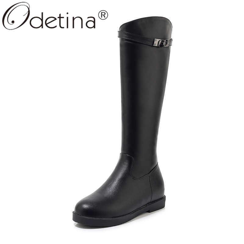 Odetina Women Fashion Buckle Strap Back Zipper Platform Knee High Boots Ladies Round Toe Chunky Hidden Heel Winter Riding Boots, Black
Odetina Women Fashion Buckle Strap Back Zipper Platform Knee High Boots Ladies Round Toe Chunky Hidden Heel Winter Riding Boots, Black