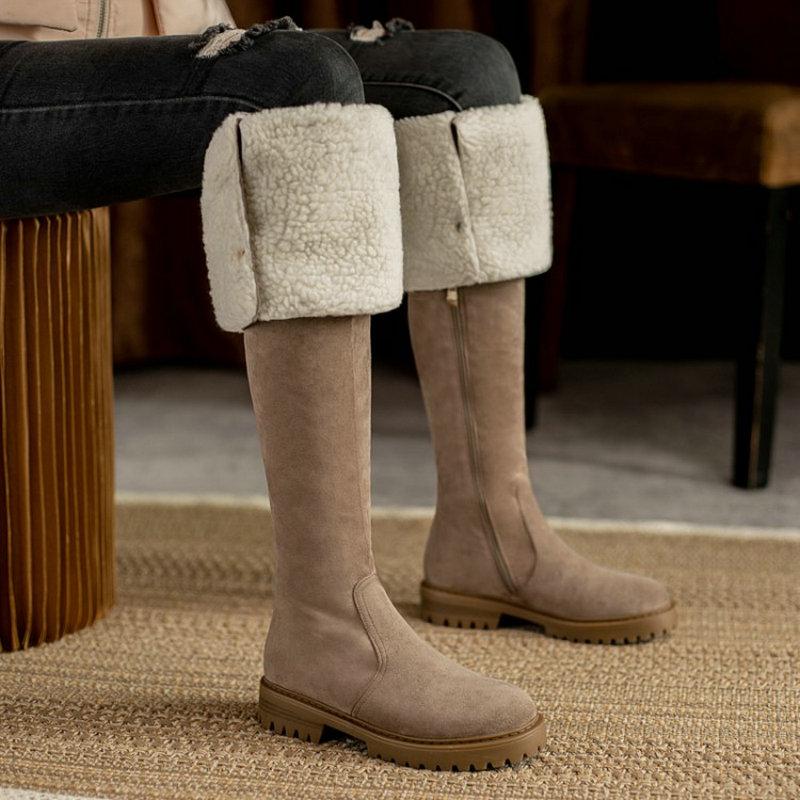 ZawsThia Foldable Round Toe Faux Suede Nubuck Shoes Woman Chunky Med Heels Winter Warm Fur Bootie Overknee Thigh High Snow Boots, Black
ZawsThia Foldable Round Toe Faux Suede Nubuck Shoes Woman Chunky Med Heels Winter Warm Fur Bootie Overknee Thigh High Snow Boots, Black