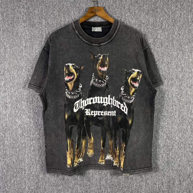 T-Shirt 22SS Summer Tee Men Womens Short Sleeve Vintage Dog Print High Quality T Shirt Real Pics, Fg white
T-Shirt 22SS Summer Tee Men Womens Short Sleeve Vintage Dog Print High Quality T Shirt Real Pics, Fg white