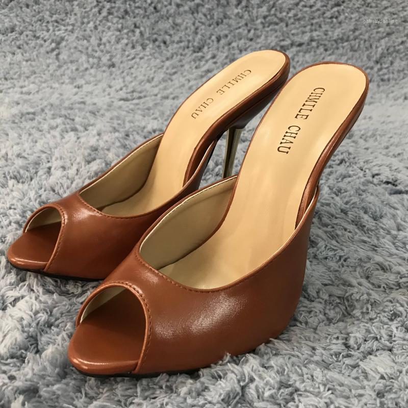 Sexy Brown Leather Slide Sandals High Heel Popular Dress Party Women Sandals Summer New Peep Toe Stiletto 11cm Heels Shoes1
Sexy Brown Leather Slide Sandals High Heel Popular Dress Party Women Sandals Summer New Peep Toe Stiletto 11cm Heels Shoes1