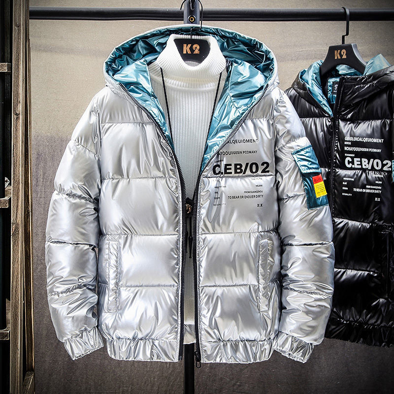 Shiny Winter Coat Men New Casual Thicken Parka Outwear Waterproof Warm Coat Hooded C.EB02 Plus Size 3XL 201218