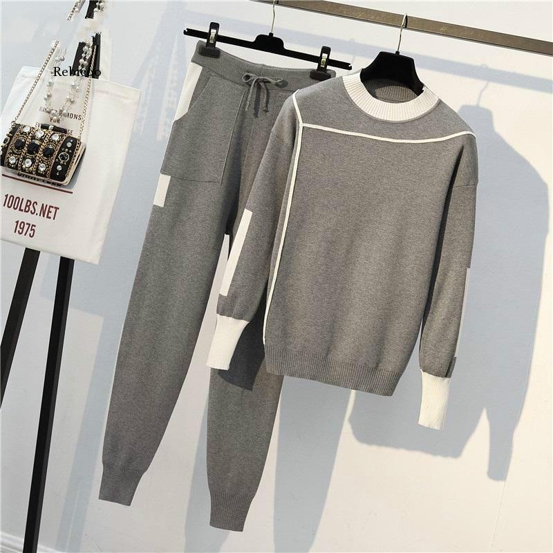 Autumn Runway 2 Pieces Set Knitted Long Sleeve Pullovers Sweater Casual Patchwork Knit Jumper Tops and Pants Suits, Black
Autumn Runway 2 Pieces Set Knitted Long Sleeve Pullovers Sweater Casual Patchwork Knit Jumper Tops and Pants Suits, Black