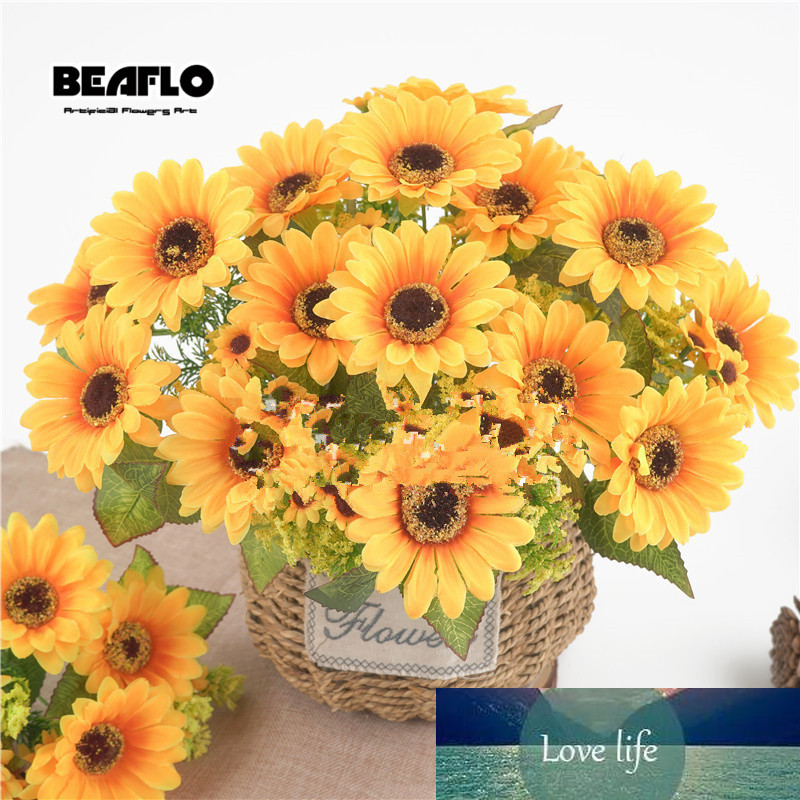 1 Bouquet Artificial Flowers Sunflower Silk Fake Flower with Leaves Flores for DIY Shop Home Garden Wedding Decoration
1 Bouquet Artificial Flowers Sunflower Silk Fake Flower with Leaves Flores for DIY Shop Home Garden Wedding Decoration