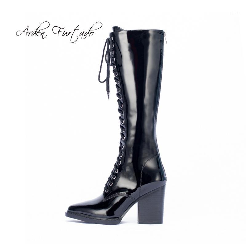 Arden Furtado 2020 autumn winter pointed toe cross tied woman shoes ladies red knee high boots chunky heels 8cm burgundy boots1, Black
Arden Furtado 2020 autumn winter pointed toe cross tied woman shoes ladies red knee high boots chunky heels 8cm burgundy boots1, Black