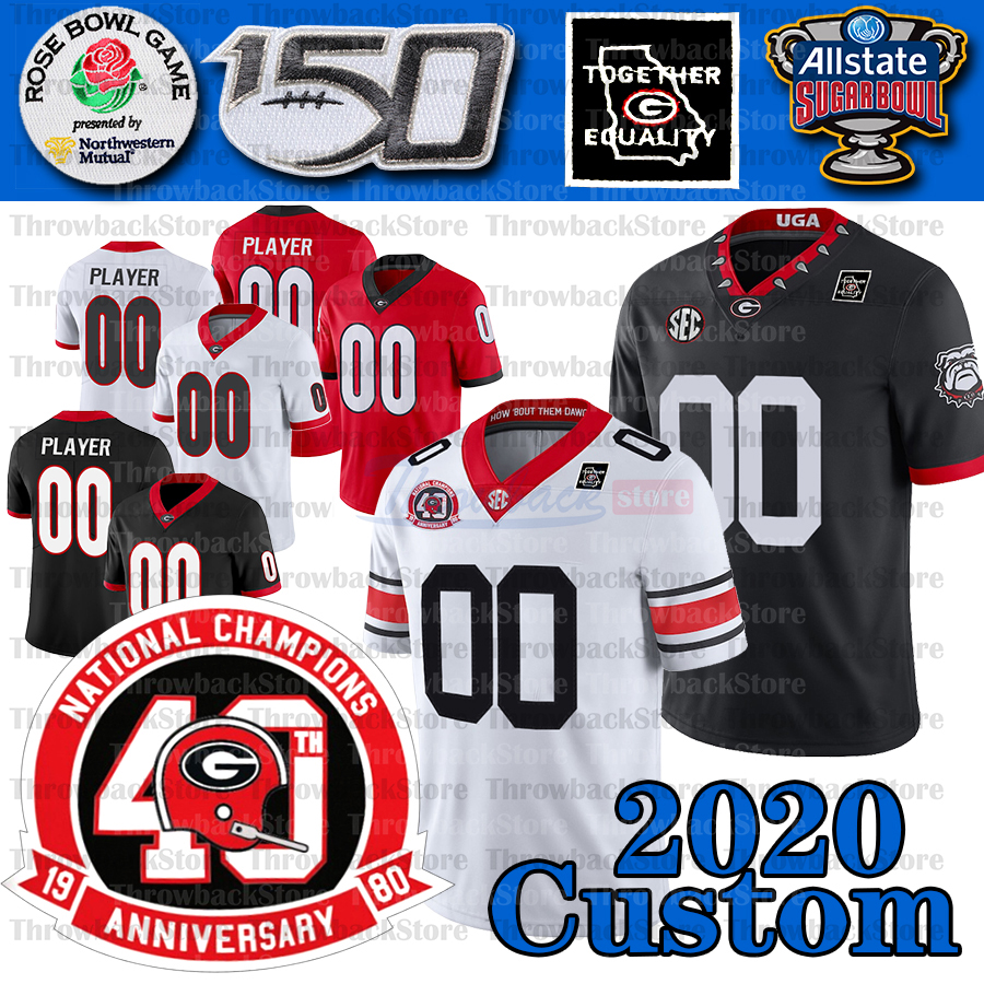 Custom Georgia Bulldogs Jersey Jamie Newman D'Andre Swift George Pickens Stetson Bennett Dominick Blaylock Mark Webb NCAA Sugar Bowl Patch, Black+rose bowl patch
Custom Georgia Bulldogs Jersey Jamie Newman D'Andre Swift George Pickens Stetson Bennett Dominick Blaylock Mark Webb NCAA Sugar Bowl Patch, Black+rose bowl patch