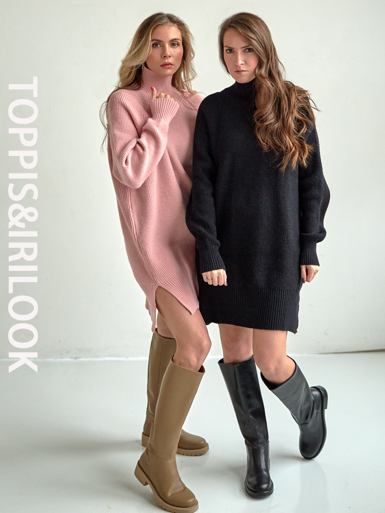 Toppies 2021Autumn Winter Women Knitted Sweater Dress Long Sleeve Solid Sweater Loose Knitted Dress Female, Pink
Toppies 2021Autumn Winter Women Knitted Sweater Dress Long Sleeve Solid Sweater Loose Knitted Dress Female, Pink
