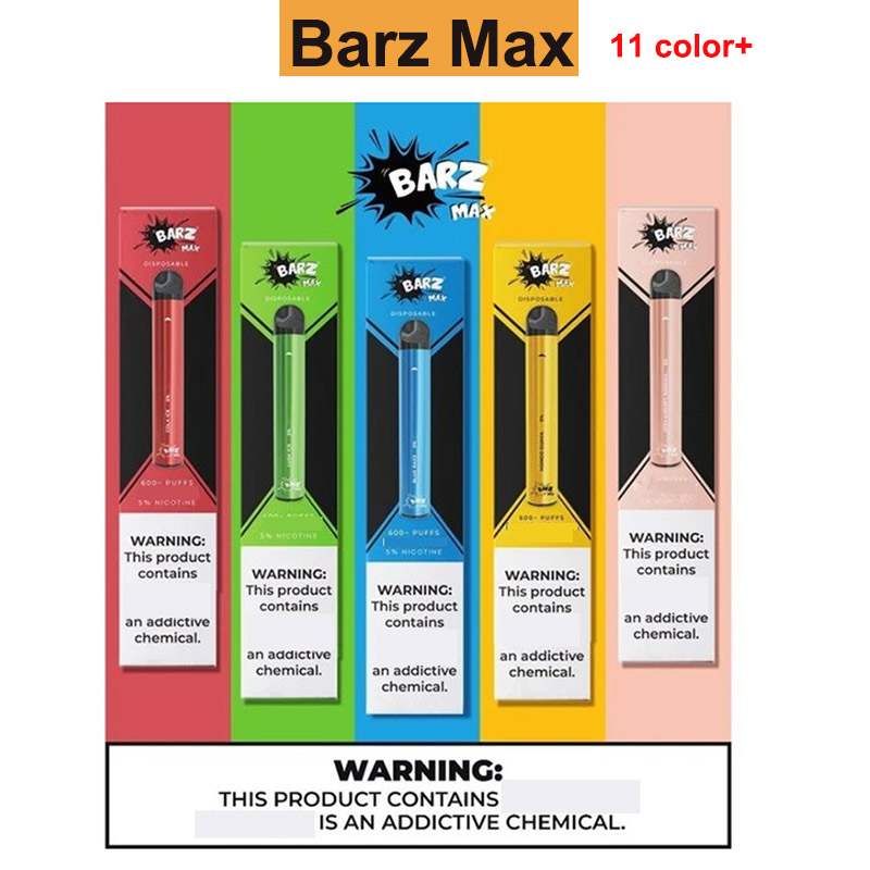 100% Authentic Barz Max Disposable Vape Pod Device 600 Puffs 420mah Battery 2ML Salt 5% Empty Cartridge E-cigarette Kit
100% Authentic Barz Max Disposable Vape Pod Device 600 Puffs 420mah Battery 2ML Salt 5% Empty Cartridge E-cigarette Kit