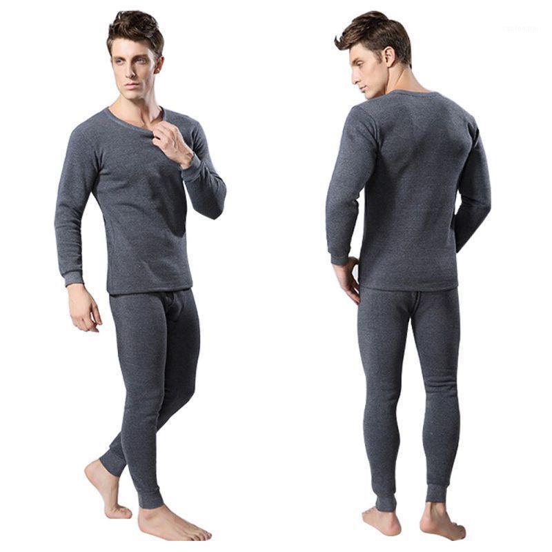 Men's Sleepwear Men 2Pcs Cotton Thermal Underwear Set Winter Warm Thicken Long Johns Tops Bottom 3 Colors HM01, Light gray
Men's Sleepwear Men 2Pcs Cotton Thermal Underwear Set Winter Warm Thicken Long Johns Tops Bottom 3 Colors HM01, Light gray