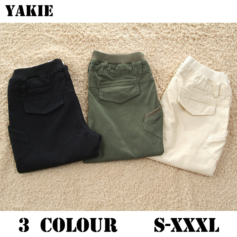 Plus size S-XXXL spring summer women's harem pants loose casual trousers cotton linen elastic high waist women pants 201111
