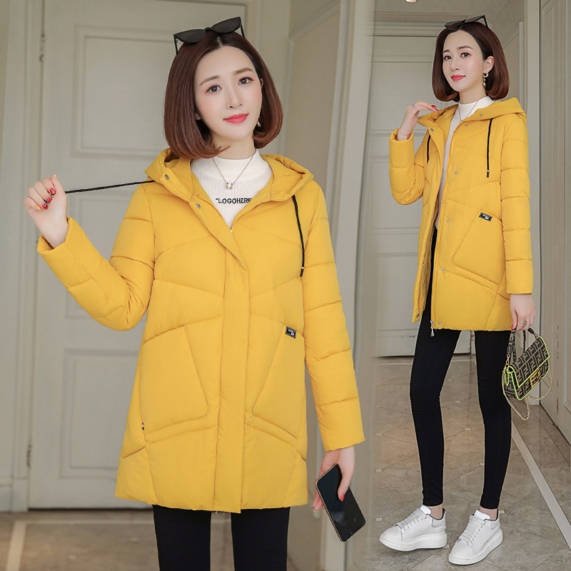 2020 women winter hooded warm coat cotton padded jacket big pockets female long parka womens wadded jaqueta feminina slim parkas LJ201127